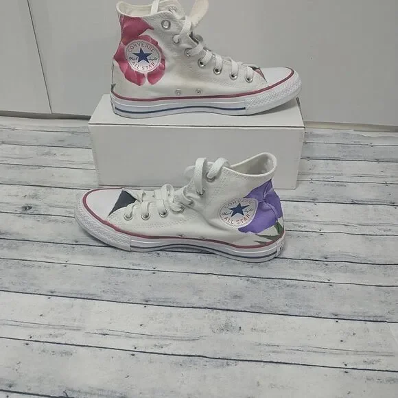 Women's Converse All Star Chuck Taylor Floral Designer Size 7 - Picture 1 of 9